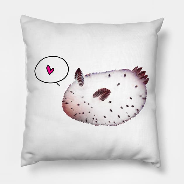 Jorunna parvae - bunny snail Pillow by avogel