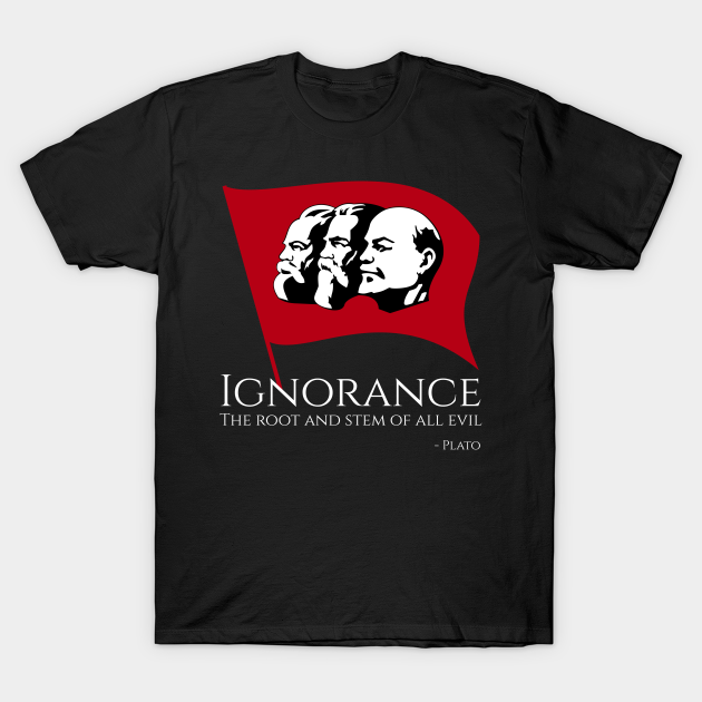 Political Anti-Communist Patriotic Conservative Plato Quote - Political - T-Shirt