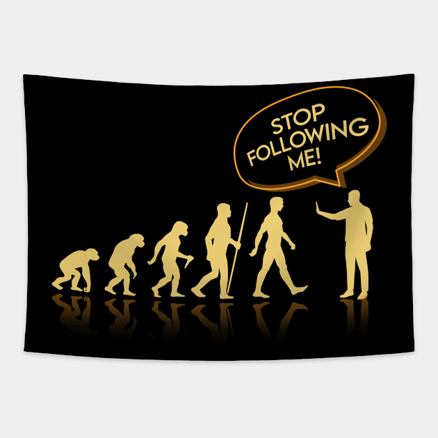 Human Evolution Design for humorous Loners Tapestry by c1337s