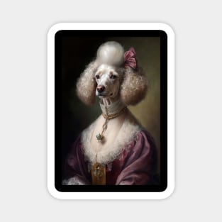 The Comtessa of the Chateau - Classic Poodle Portrait Magnet