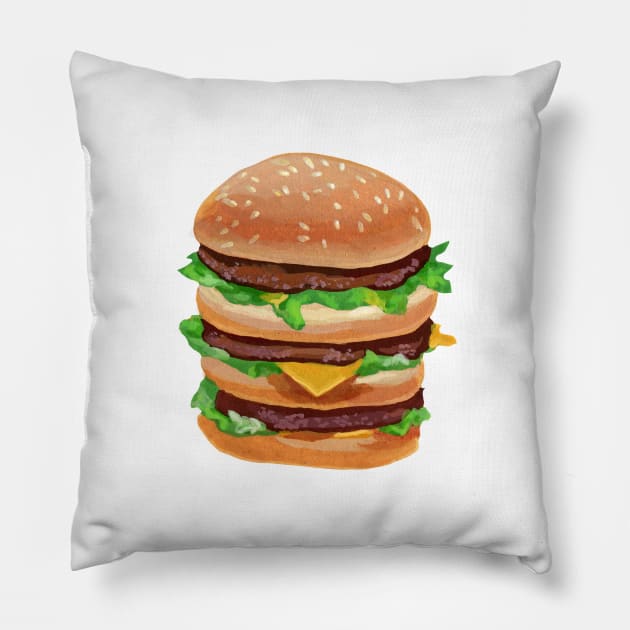 Three level tall burger Pillow by argiropulo