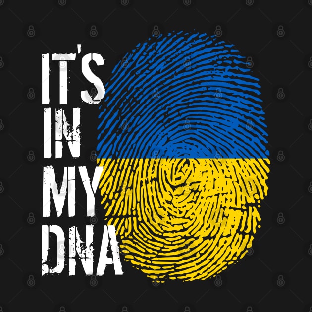 Ukraine Flag Fingerprint My Story DNA Ukrainian by Your Culture & Merch