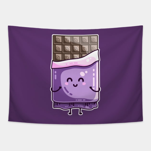 Kawaii Cute Chocolate Bar Tapestry by freeves