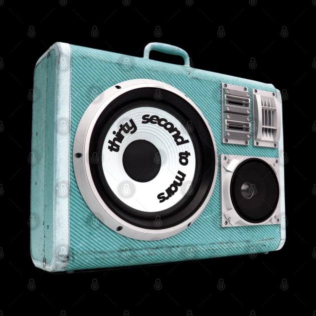 a radio with 30 second to mars sticker by theStickMan_Official