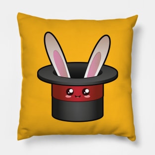 Rabbit in a Cute Magic Hat Pillow