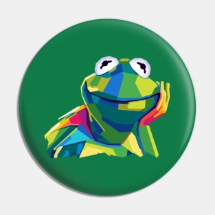 Kermit Meme Pop Art Pin