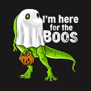 Halloween T Rex Dinosaur Ghost Costume Boo T-Shirt