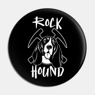 Rock Basset Hound Rockhound Pin