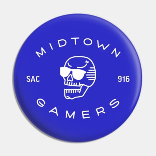 Midtown Gamers: White Logo Pin