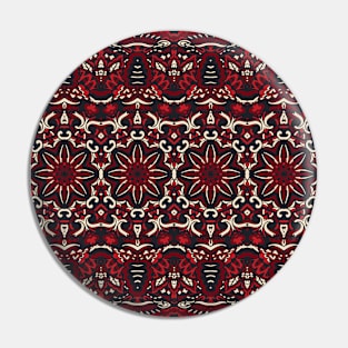 Colorful Oriental Rug Mandala Boho Pattern Pin