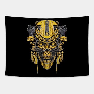 GOLD ETHEREAL SKULL V3 Tapestry