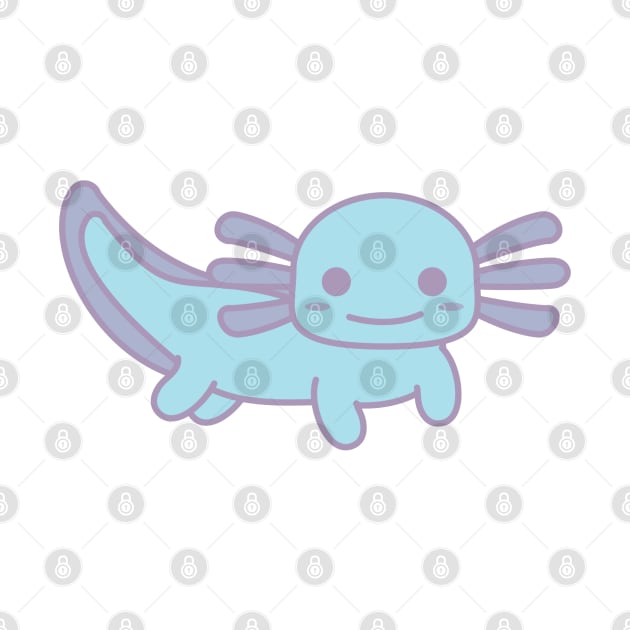 Blue Axolotl by maya-reinstein