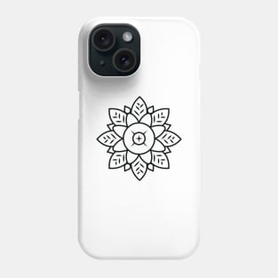 Flower Line Art Pattern Phone Case