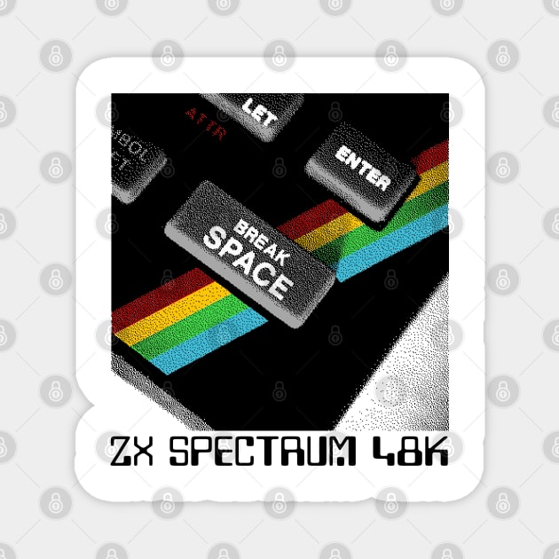 ZX Spectrum 48K / 8bit 80s Retro Design Magnet by DankFutura