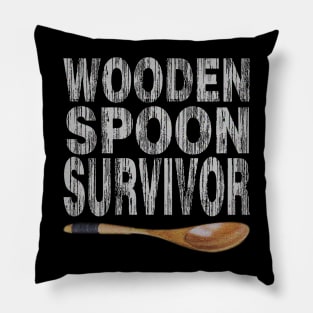 Wooden Spoon Survivor <> Graphic Design Pillow