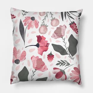 Scandinavian Summer Spring Flowers Pillow