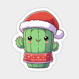 Cute Christmas Cactus Magnet