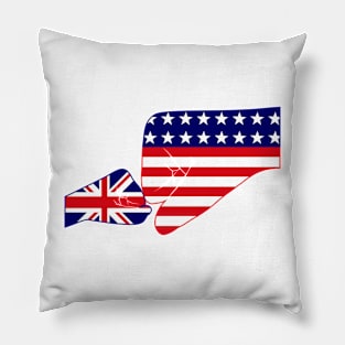 UK & USA Baby Fist Bump Patriot Flag Series Pillow