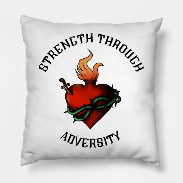 Strength through adversity Pillow by TeawithAlice