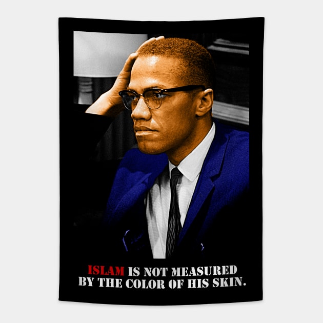 Malcolm X Quotes Tapestry by Hason3Clothing