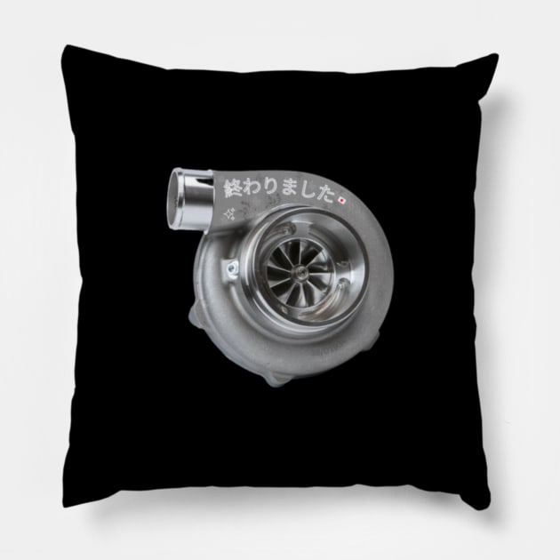 Turbo Japanese Auto Homage By Abby Anime(c) Pillow by Abby Anime