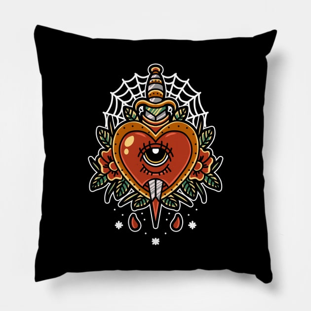 heart and dagger Pillow by donipacoceng