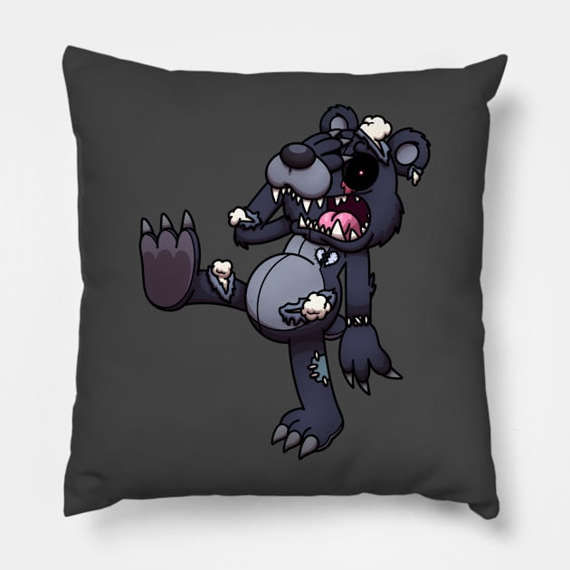 Hurt And Broken Teddy Bear Pillow by TheMaskedTooner