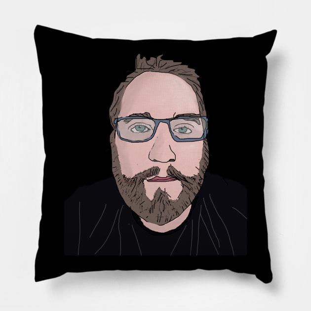 Bad Drawn Dad Pillow by BadDrawnStuff