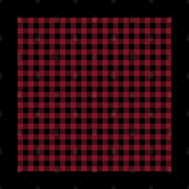 Red & Black Buffalo Plaid Pattern by FOZClothing