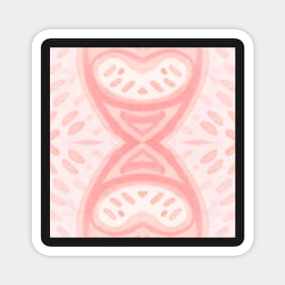 Pastel Pink Seed Pod Watercolor Pattern Magnet