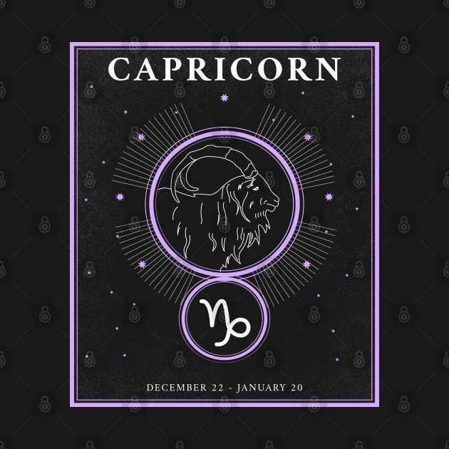 Capricorn Zodiac Horoscope Sign Astrology Tarot Cosmos by Sassee Designs