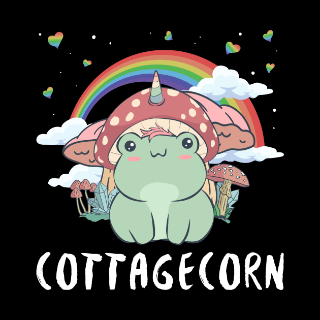 Cottagecore Aesthetic Kawaii Frog Unicorn Mushroom by Alex21