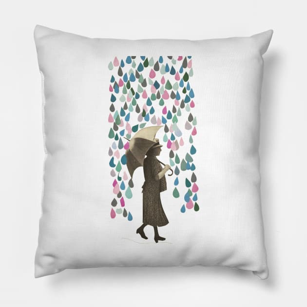 Rain Dance Pillow by Cassia