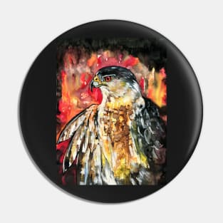 Cooper's Hawk Intensity Raptor Pin