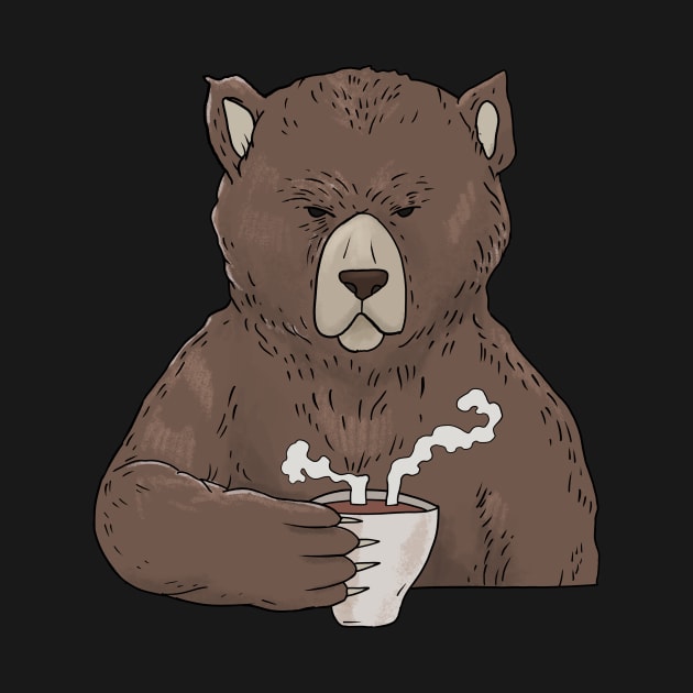 Grumpy Bear with Coffee Morning Grouch by Mesyo