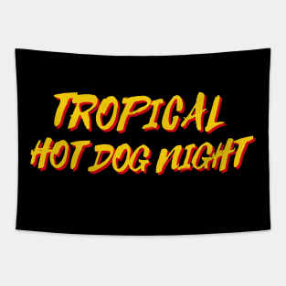 Tropical Hot Dog Night Logo 1 Tapestry