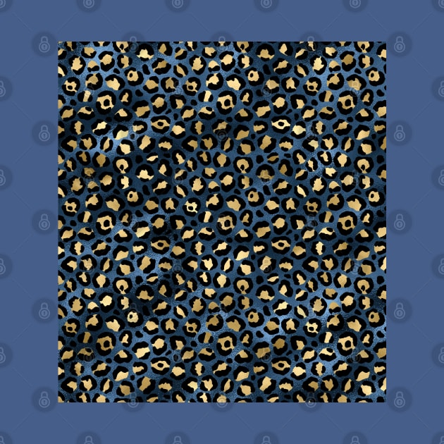 Blue and Gold Leopard by bubble_designer