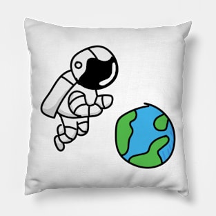 Astronaut in Space Pillow