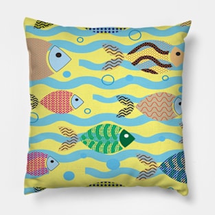 Fishes Swimming Right Pillow