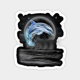 Dolphin Dancing in Moonlight Magnet