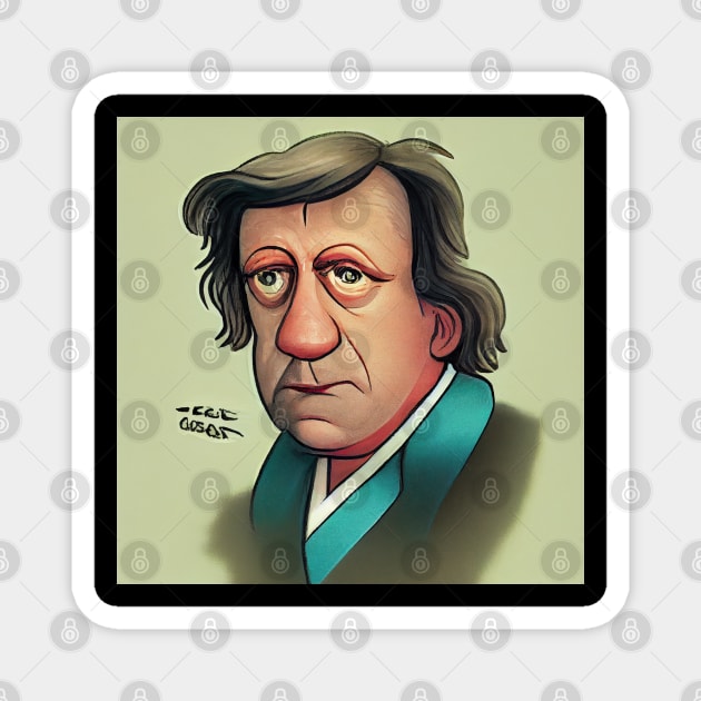 Georg Hegel | Comics Portrait Magnet by Classical