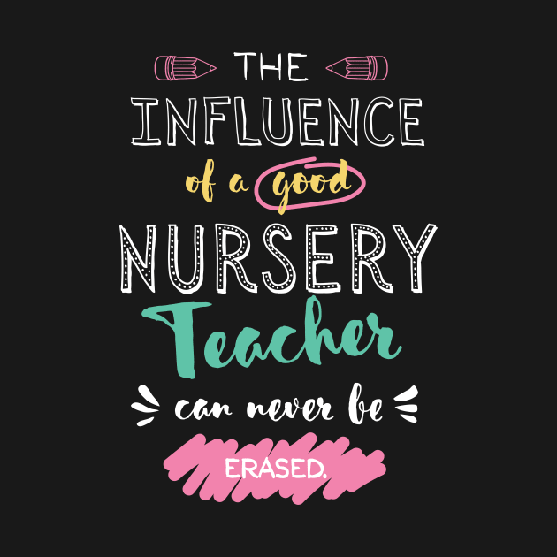 Nursery Teacher Appreciation Gifts - The influence can never be erased by BetterManufaktur