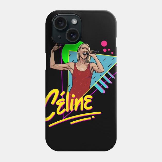 Celine Dion Retro Style T-Shirt Design Phone Case by Paidesign