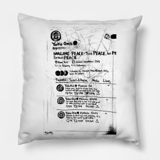 Three Tweets Doodle Black Pillow