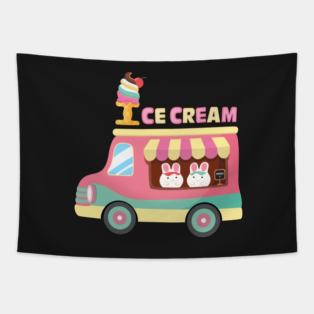 Ice Cream Truck Tapestry by Anicue