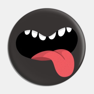 Mouth with tongue out Pin