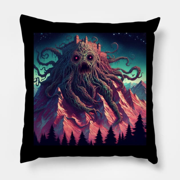 Castle of Eldritch Horror Pillow by DrubStyle