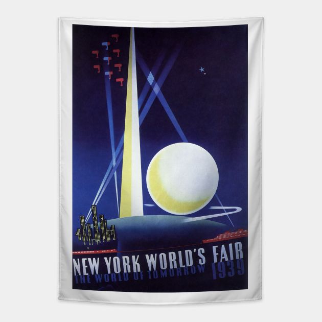 New York World's Fair Travel Poster from 1939 Tapestry by MasterpieceCafe