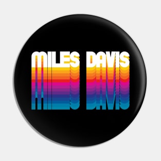 Retro Miles Proud Personalized Name Gift Retro Rainbow Style Pin