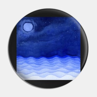 Night Ocean Pin